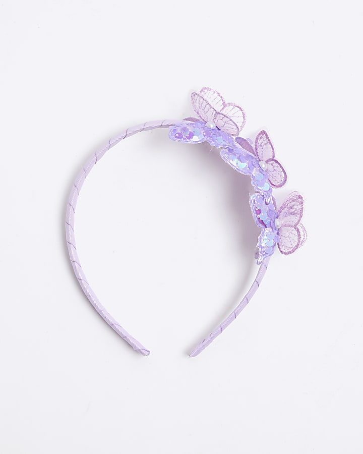 Purple Butterfly Headband