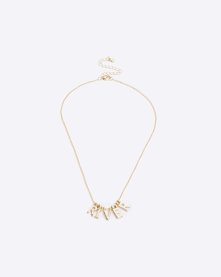 Girls Gold Make Your Own Pendant Necklace