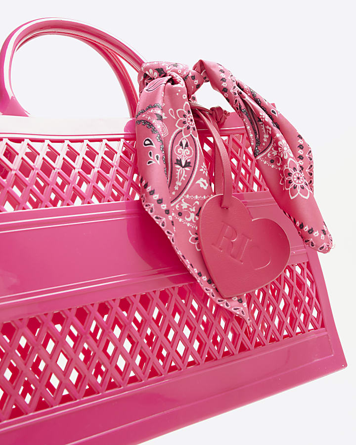 Girls Pink Jelly Tote Bag