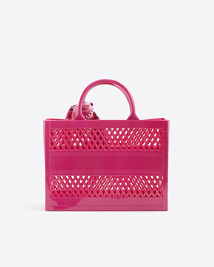 Girls Pink Jelly Tote Bag