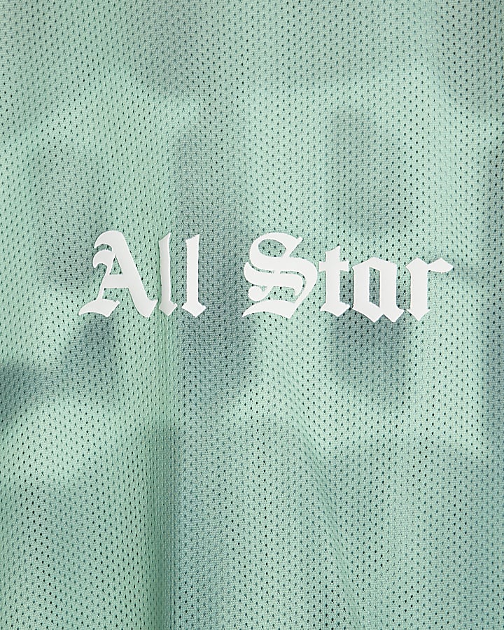 Boys Green Mesh All Star T-Shirt