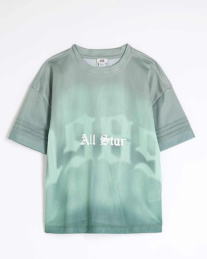 Boys Green Mesh All Star T-Shirt