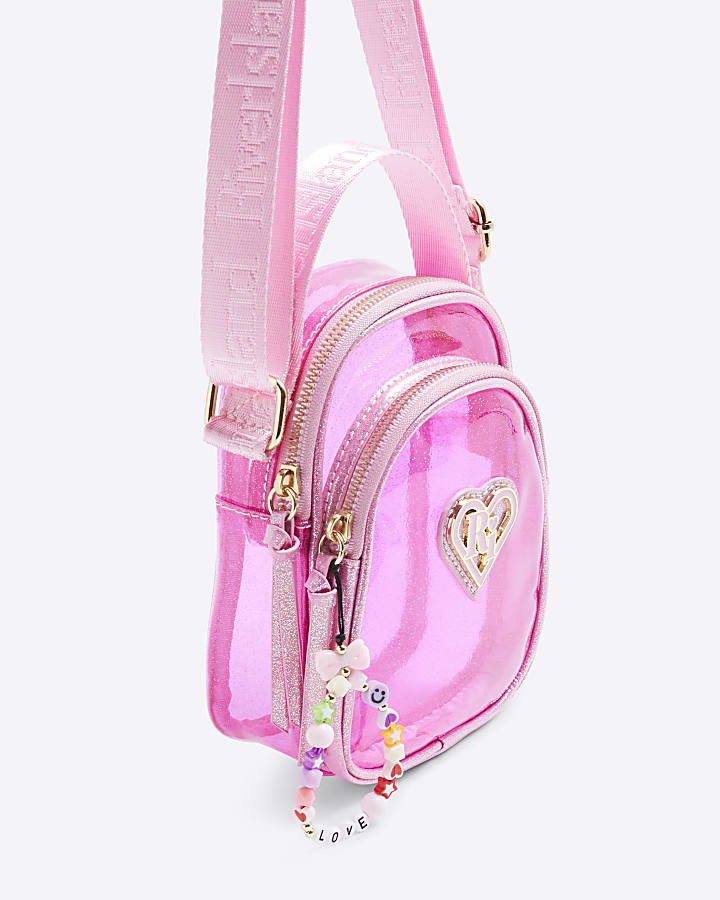 Girls Pink Jelly Cross Body Bag