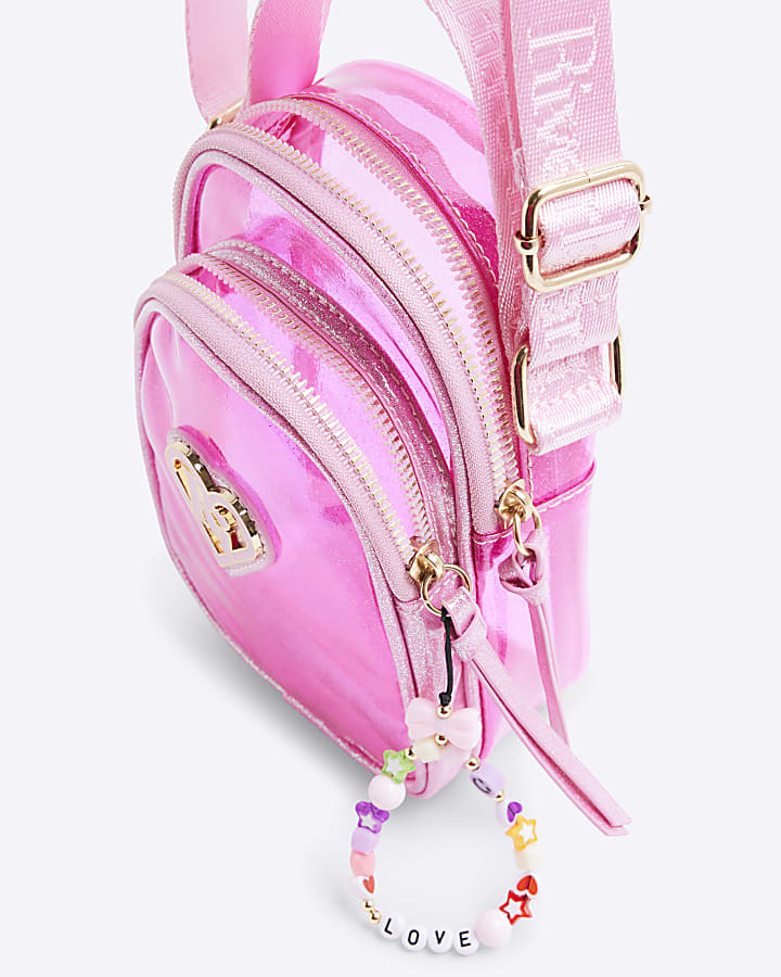 Girls Pink Jelly Cross Body Bag