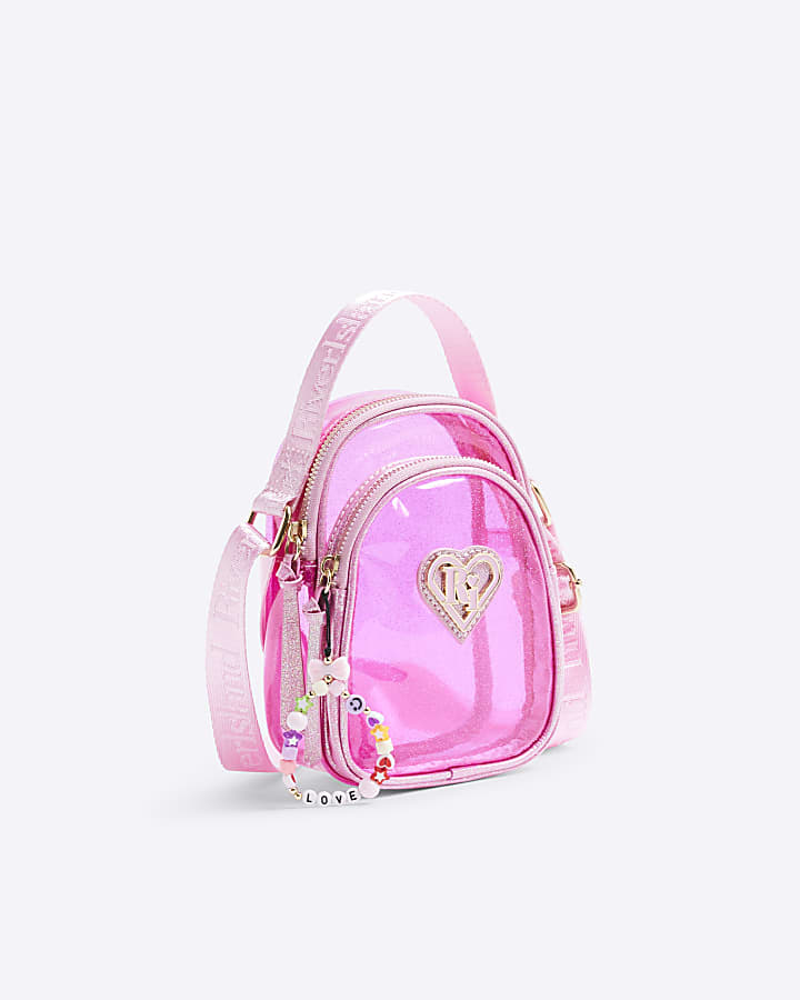 Girls Pink Jelly Cross Body Bag