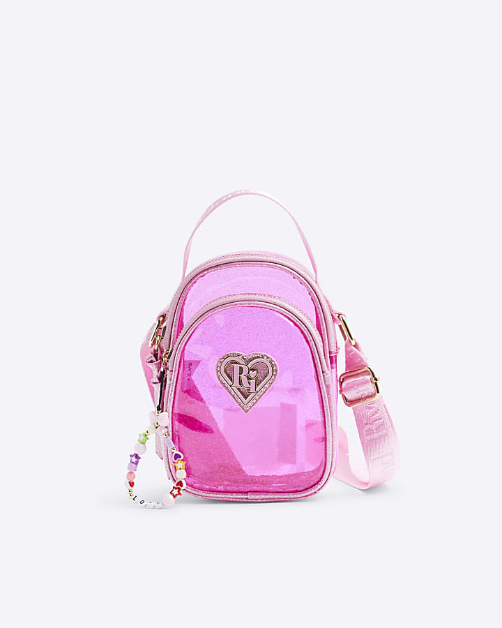 Girls Pink Jelly Cross Body Bag