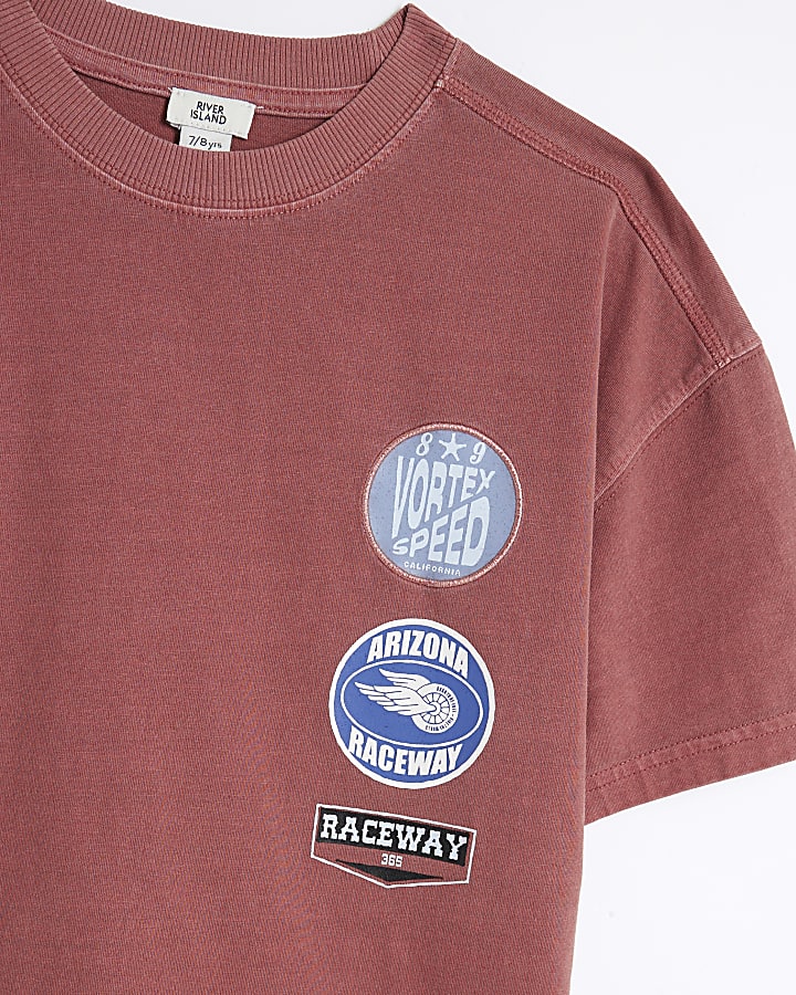 Boys Red Raceway Graphic T-Shirt