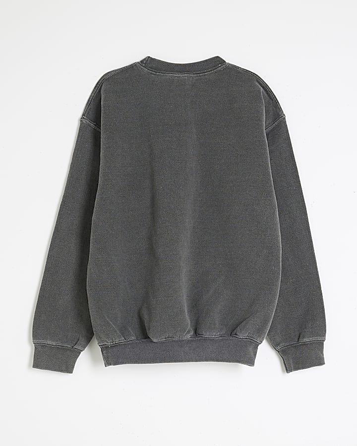 Girls Grey California Oversized Sweatshirt