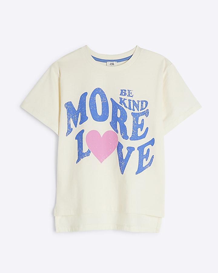 Girls Cream More Love T-Shirt