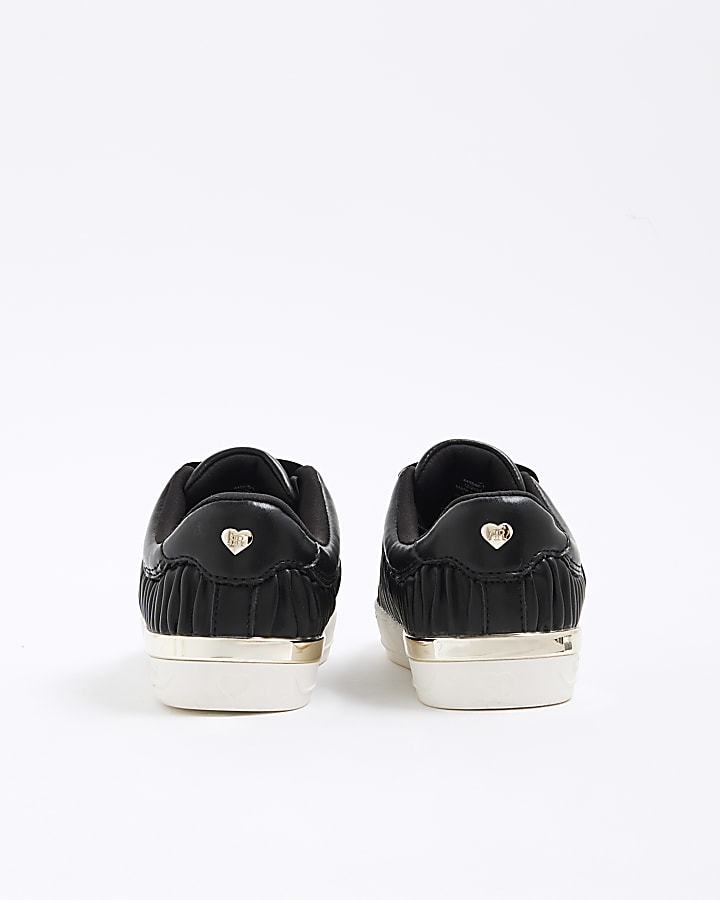 Girls Black RI Matelasse Trainers