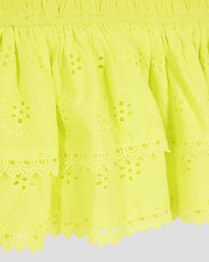 Mini Girls Green Shirred Rara Dress