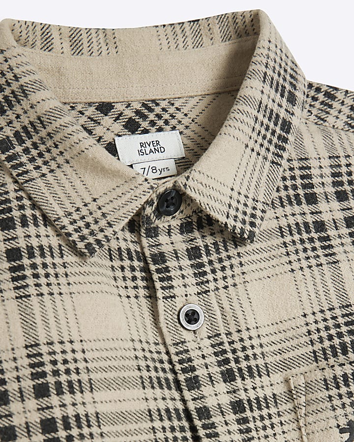 Boys Beige Shinjuku Check Shirt