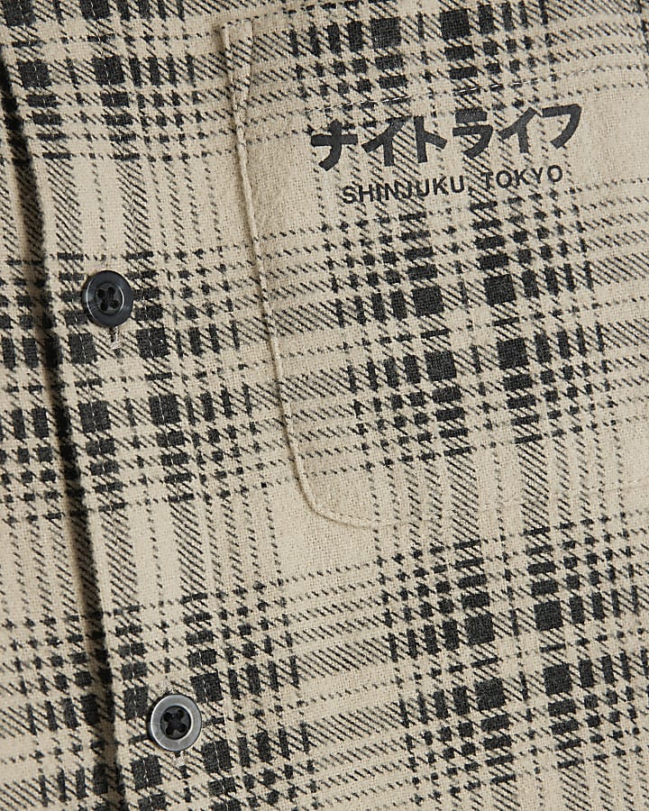 Boys Beige Shinjuku Check Shirt