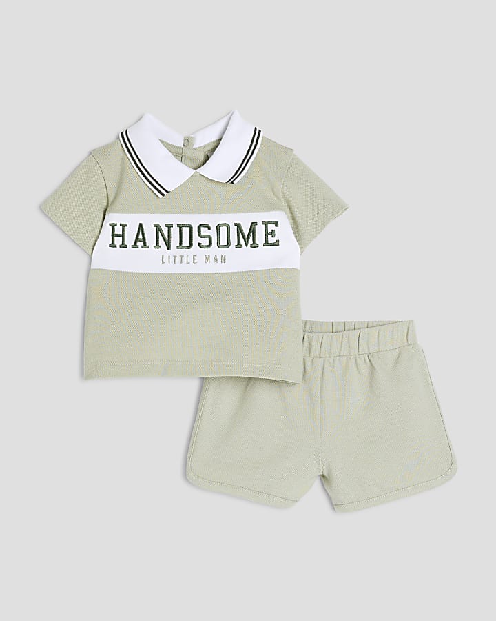 Baby Boys Khaki Handsome Shorts Set