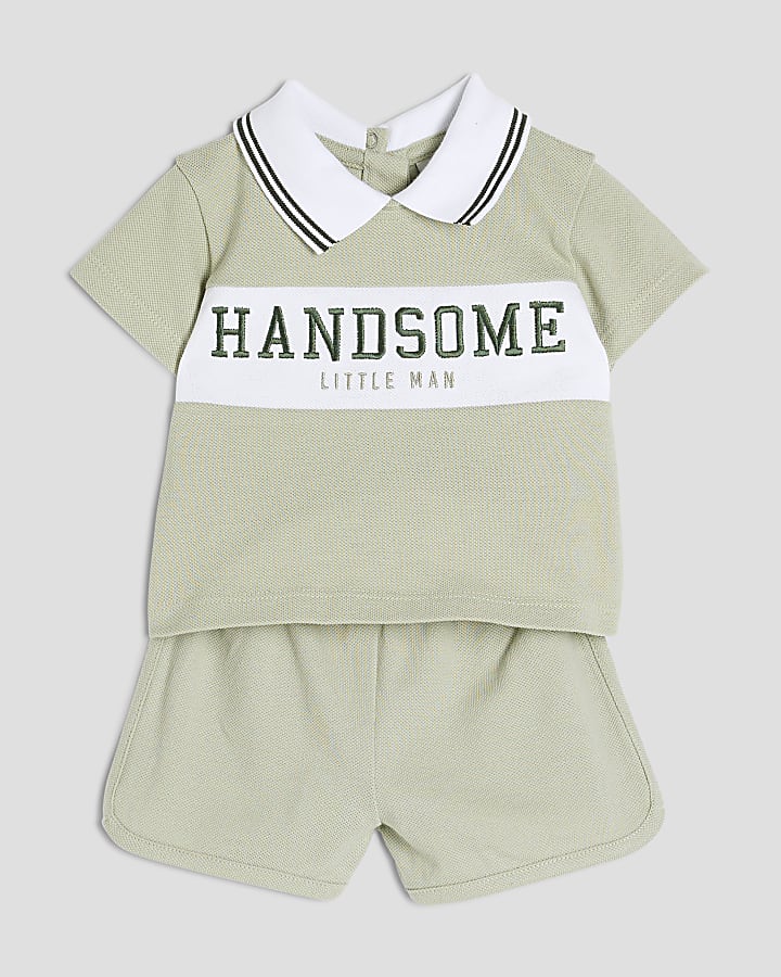 Baby Boys Khaki Handsome Shorts Set