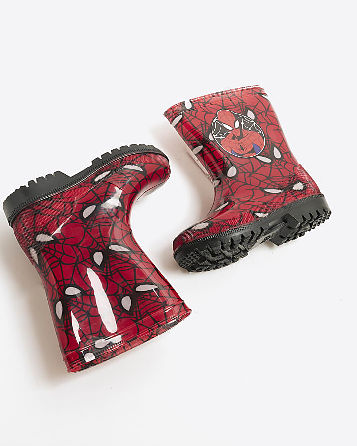 Red Spiderman Wellies