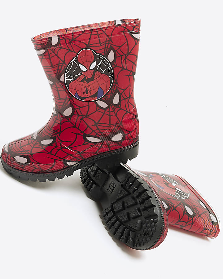 Red Spiderman Wellies