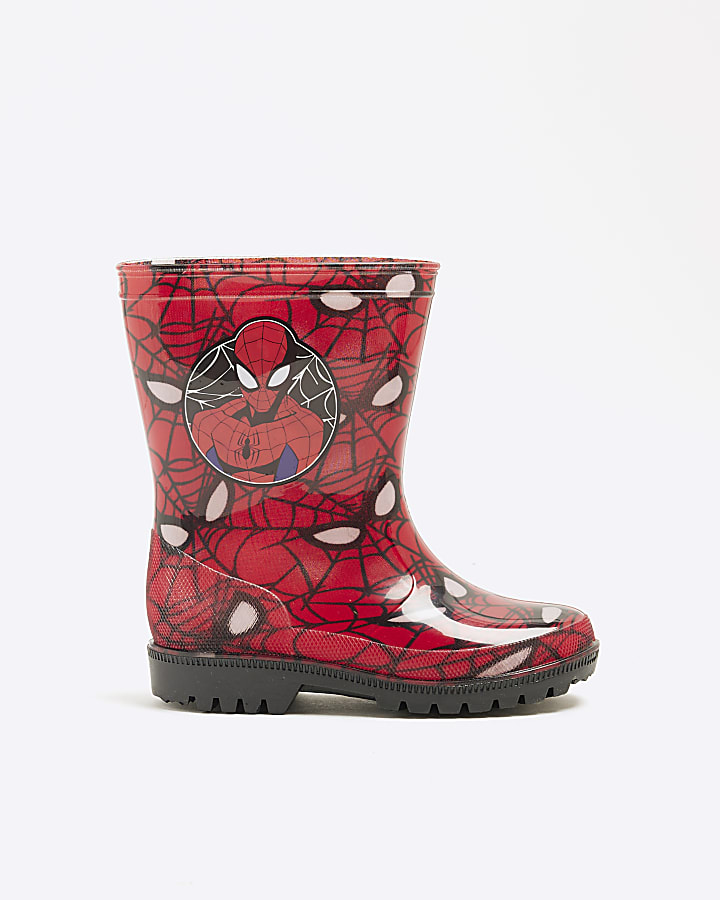 Red Spiderman Wellies