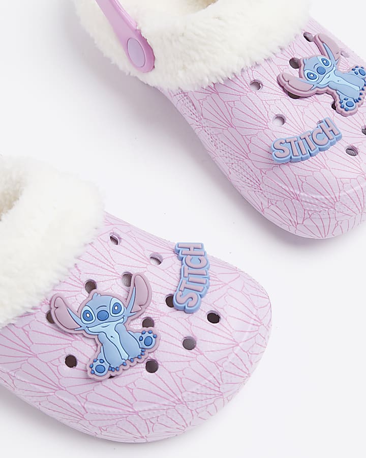 Pink Stitch Borg Clogs