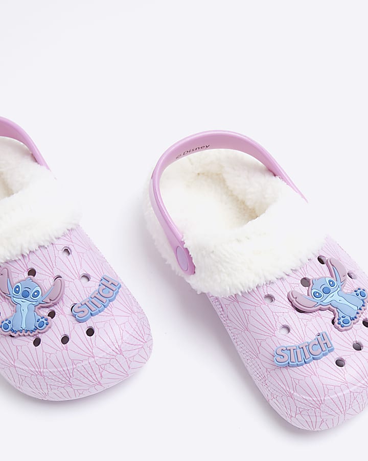 Pink Stitch Borg Clogs