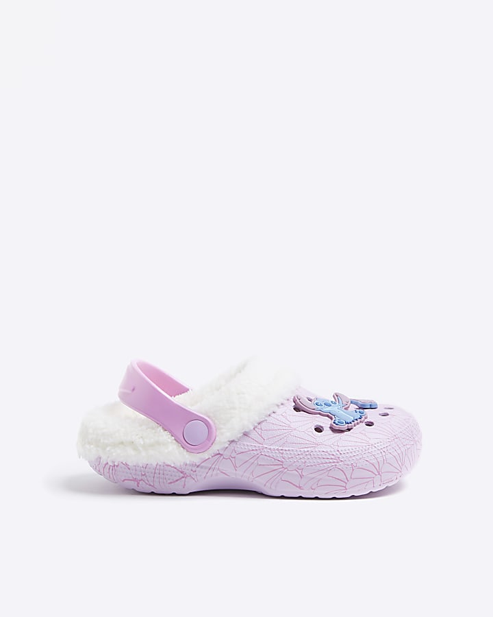 Pink Stitch Borg Clogs