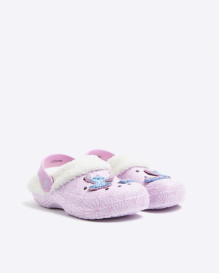 Pink Stitch Borg Clogs