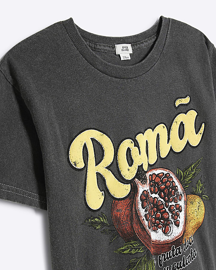 Girls Grey Roma Fruit T-Shirt