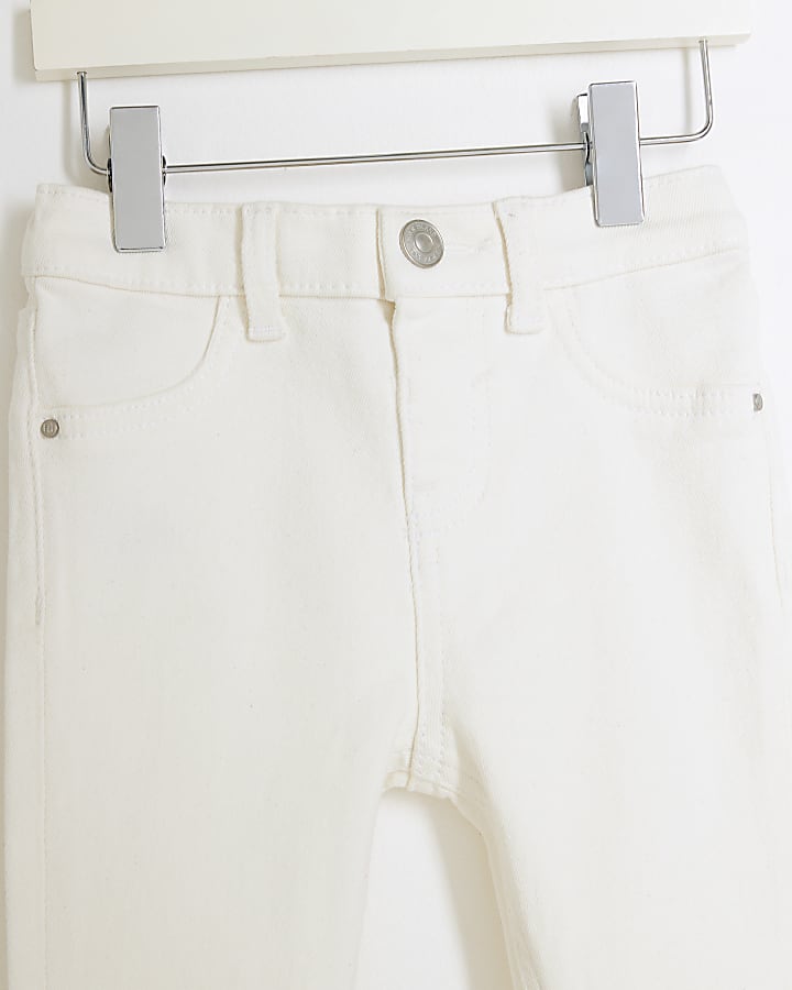 Mini Girls White Flared Jeans