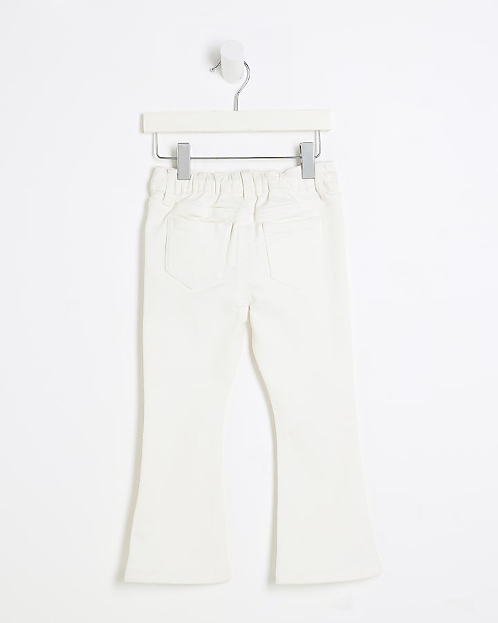 Mini Girls White Flared Jeans