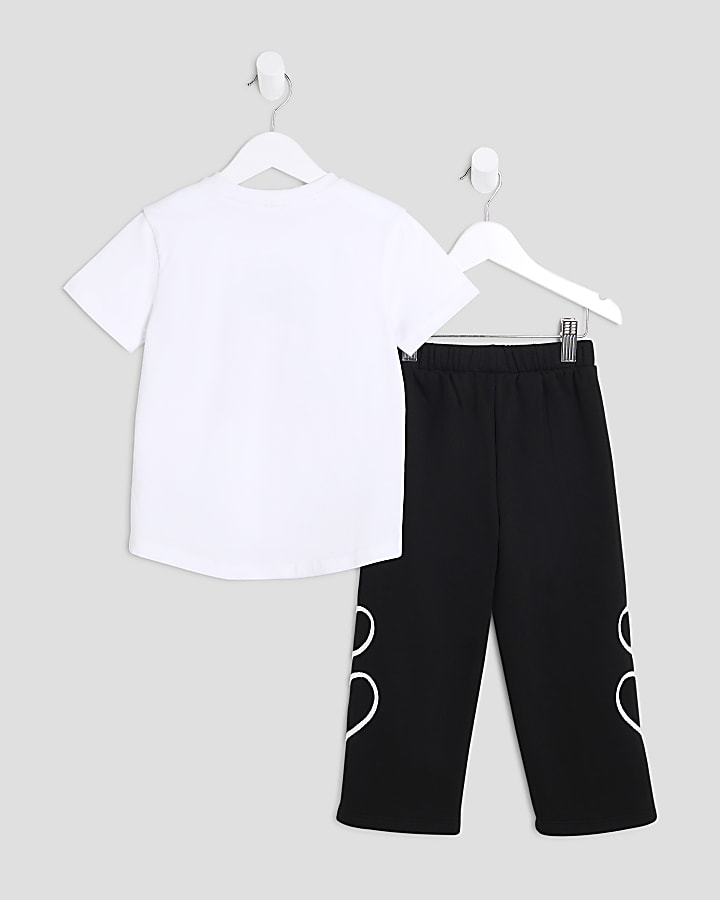 Mini Girls White Perfume Tracksuit Set