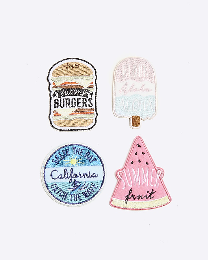 Girls Multi Coloured Summer Badges 4 Pack