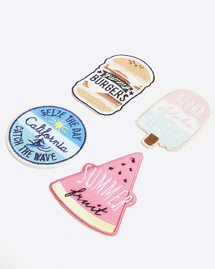 Girls Multi Coloured Summer Badges 4 Pack