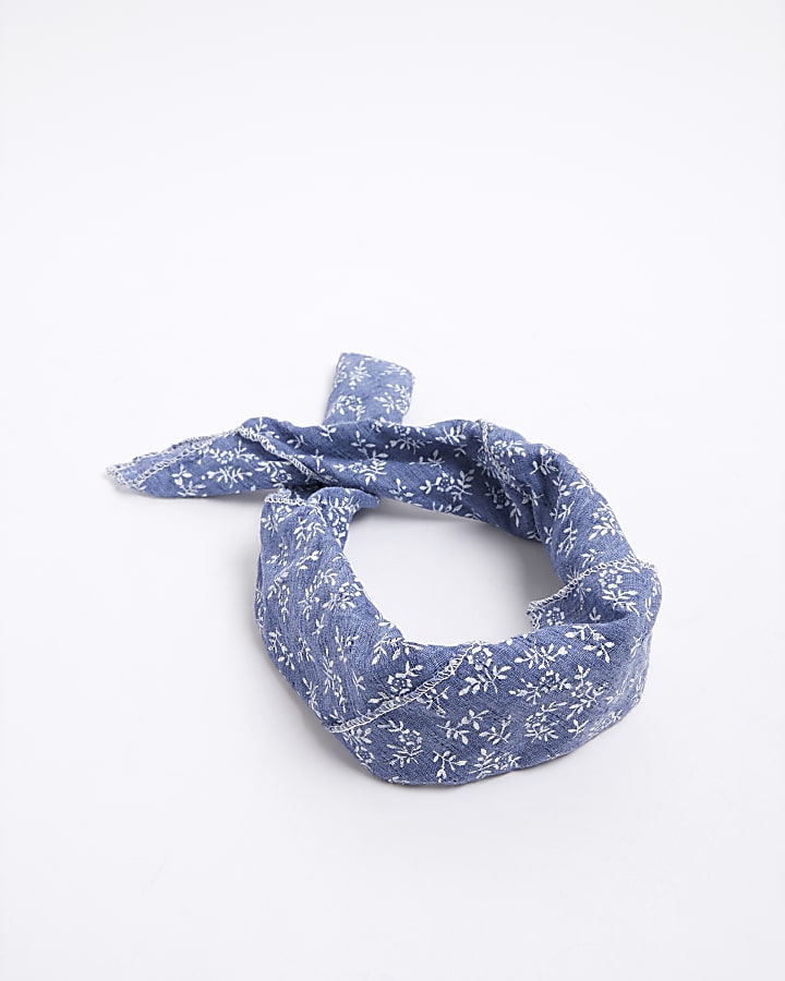 Girls Blue Bandana Headband