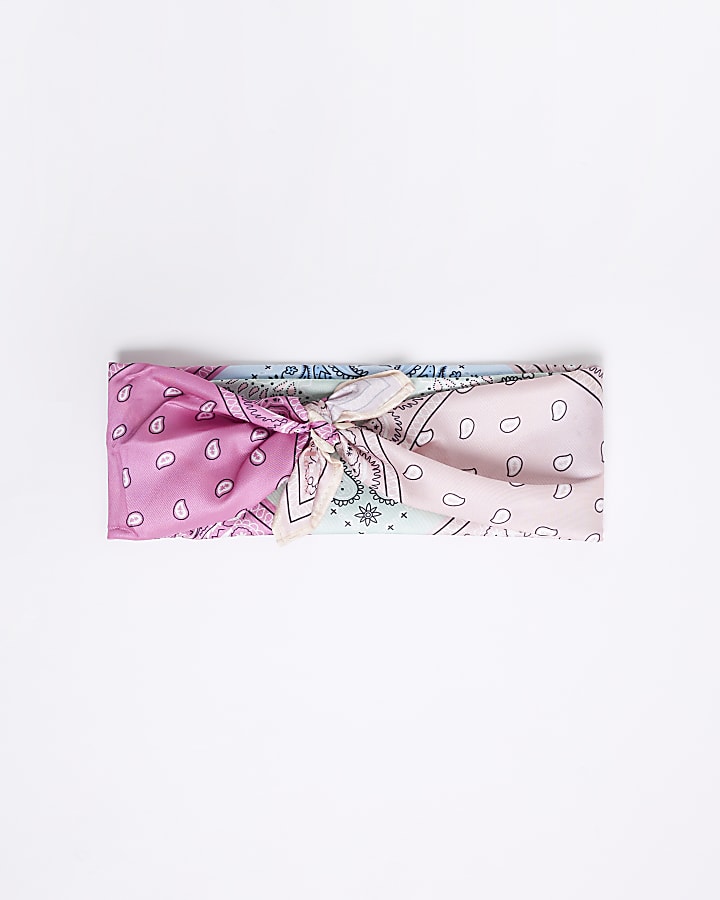 Pink Print Bandana