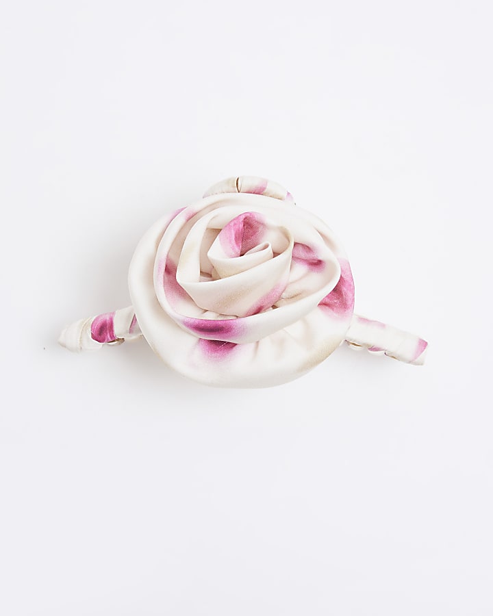 Pink Floral Hair Clip