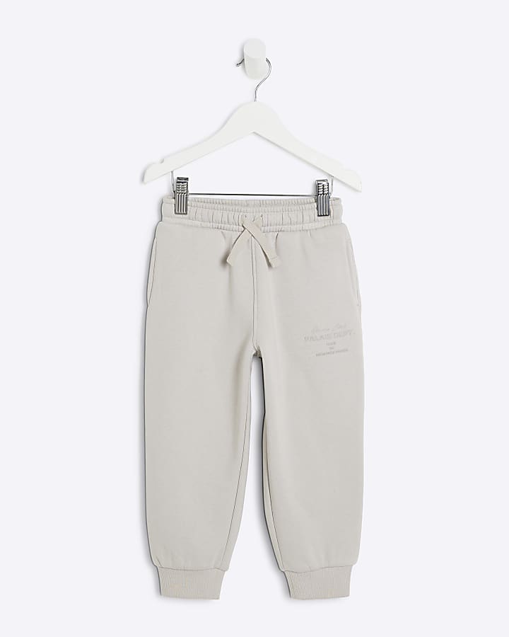 Mini Boys Beige Palais Essentials Joggers