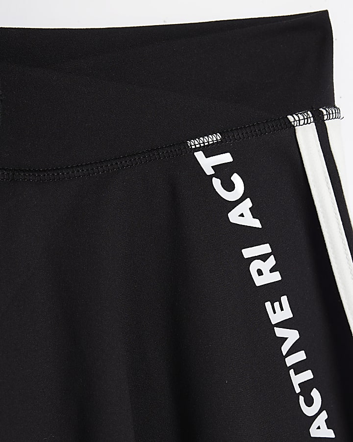 Girls Black RI Active Polo And Skort Set