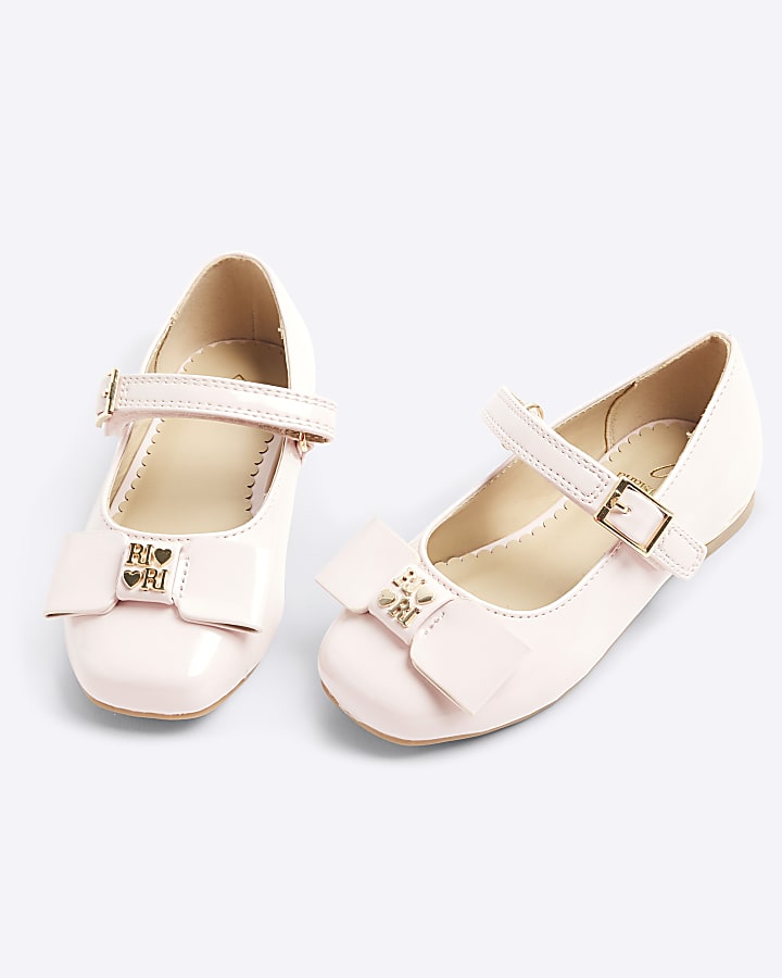 Mini Girls Pink Bow Ballet Pumps