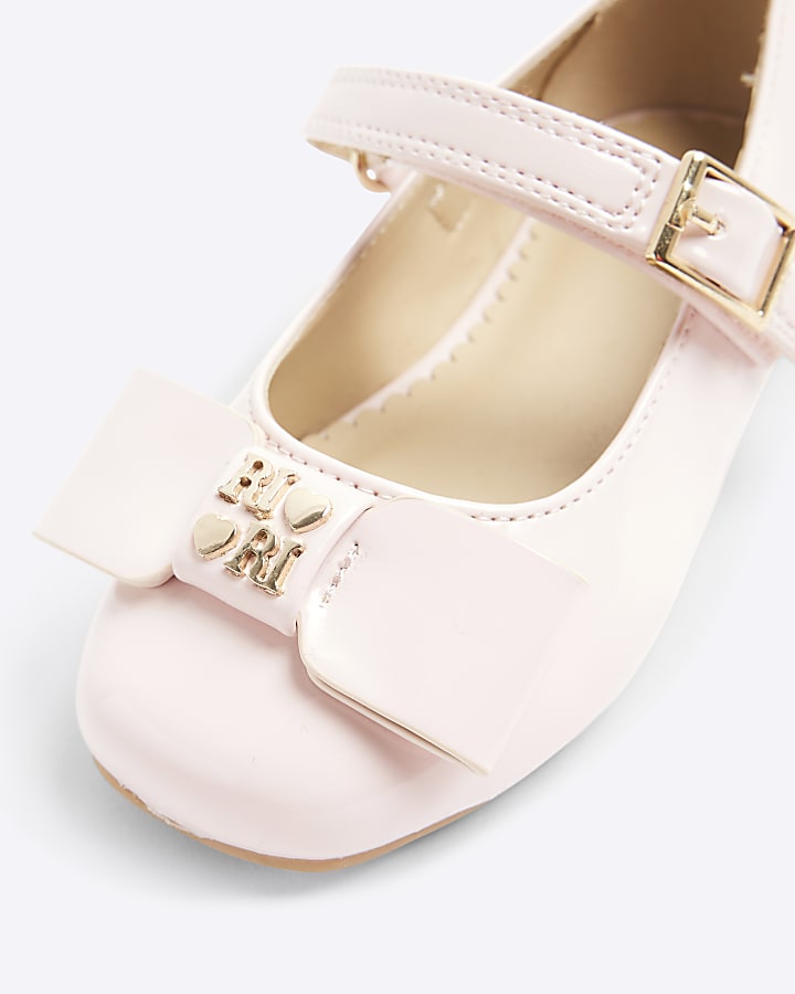 Mini Girls Pink Bow Ballet Pumps