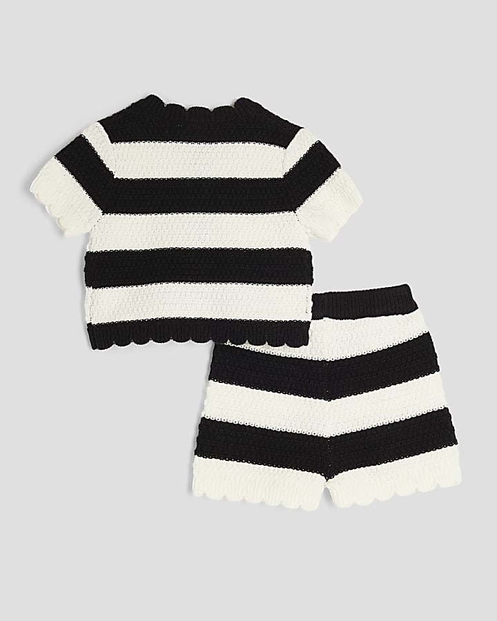 Baby Girls Stripe Cardigan Short Set