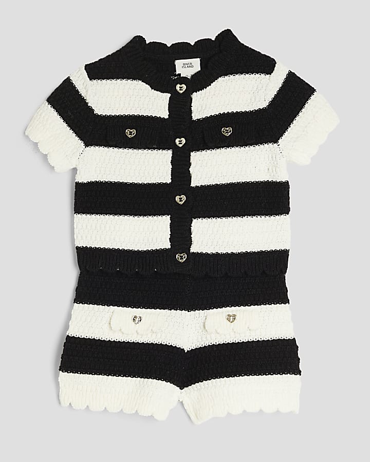 Baby Girls Stripe Cardigan Short Set