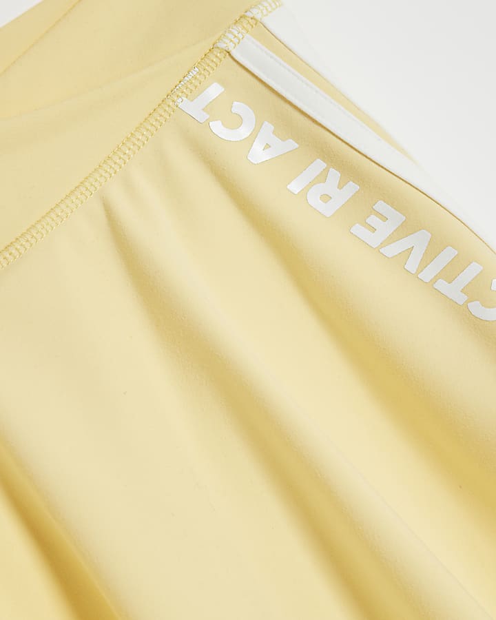 Girls Yellow RI Active Polo And Shorts Set
