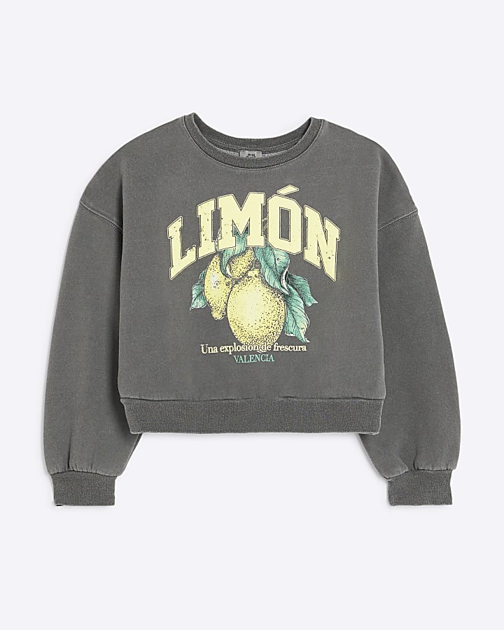 Girls Grey Limon Sweatshirt