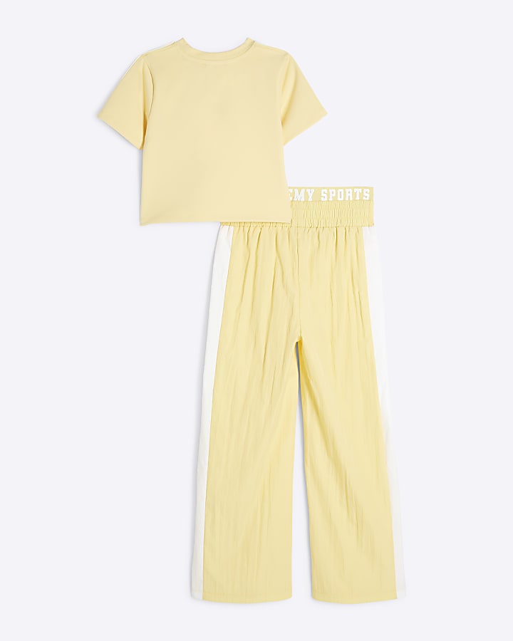 Girls Yellow RI Active T-Shirt & Joggers Set