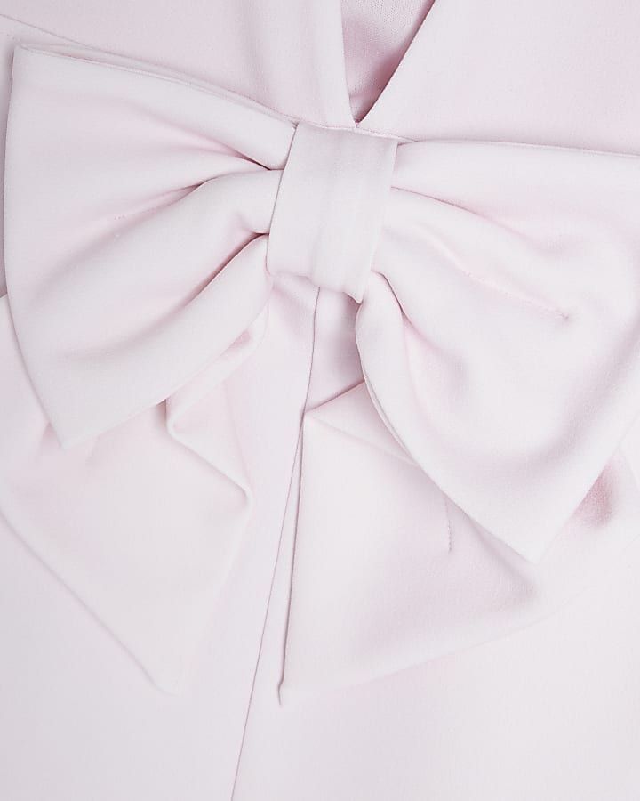 Girls Pink Scuba Rose Shift Dress