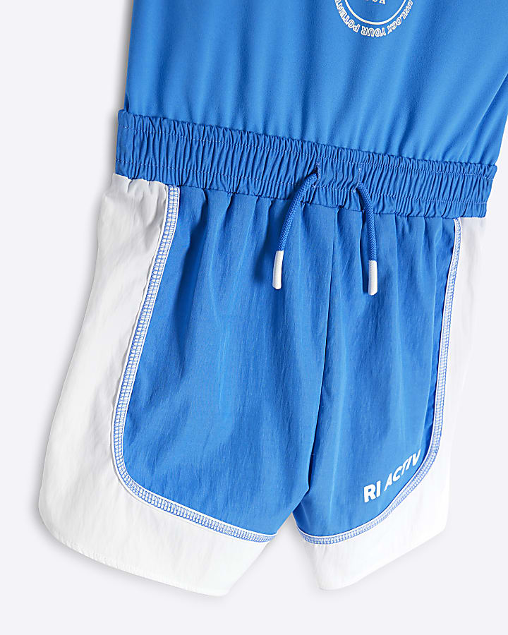 Girls Blue RI Active Monochrome Playsuit