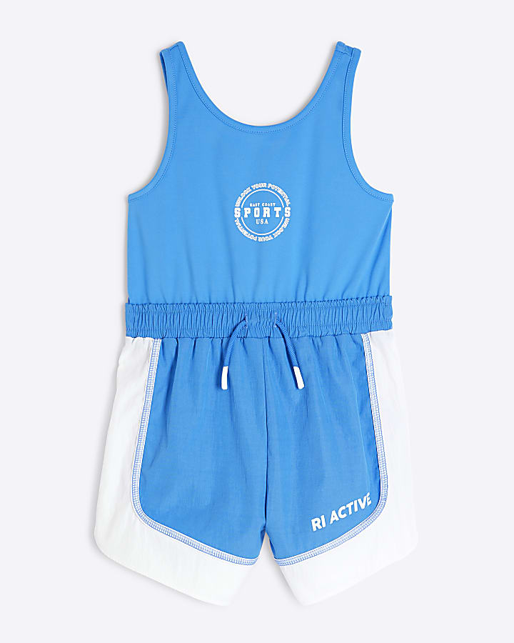 Girls Blue RI Active Monochrome Playsuit