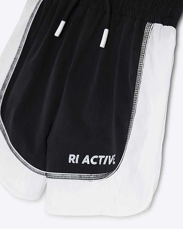 Girls Black RI Active Monochrome Playsuit