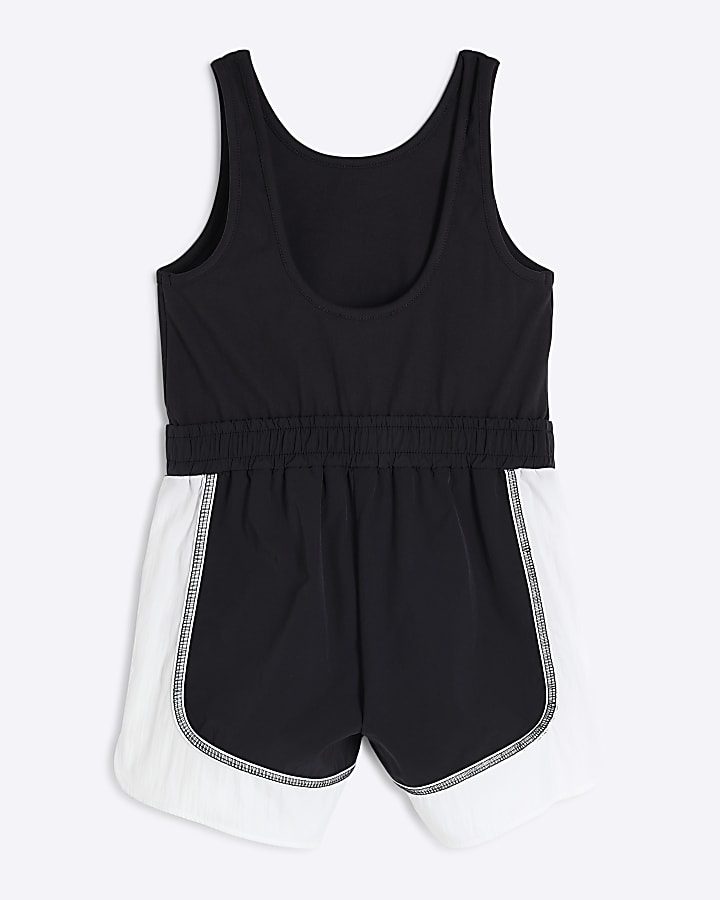 Girls Black RI Active Monochrome Playsuit