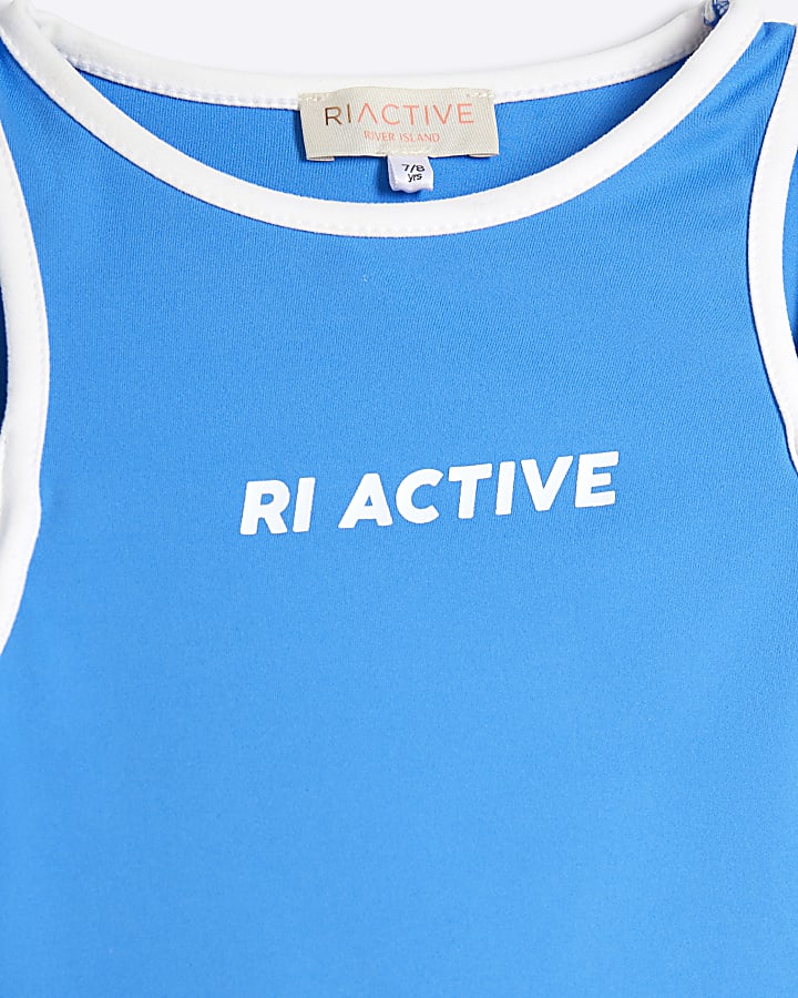 Girls Blue RI Active T-Shirt And Skort Set